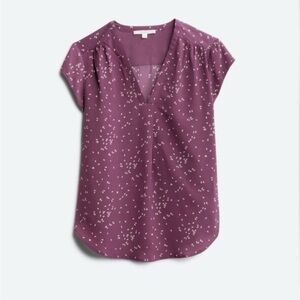 Monday Fun Plum Patterned Blouse Plus Size 3x